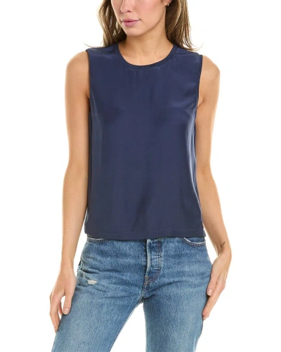 Atm Anthony Thomas Melillo Silk Muscle Tank In Blue