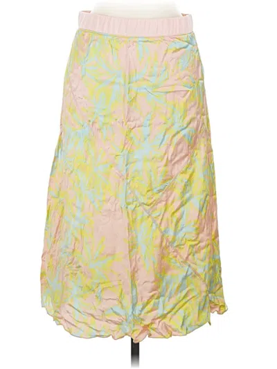 Pre-owned Atm Anthony Thomas Melillo Silk Skirt In Yellow