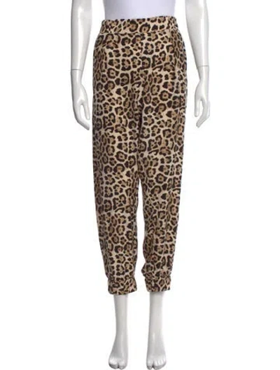 Pre-owned Atm Anthony Thomas Melillo Silk Straight Leg Pants In Neutrals