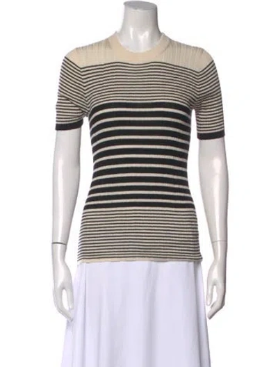 Pre-owned Atm Anthony Thomas Melillo Silk Striped T-shirt In Multi