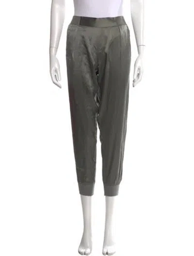 Pre-owned Atm Anthony Thomas Melillo Silk Wide Leg Pants In Grey
