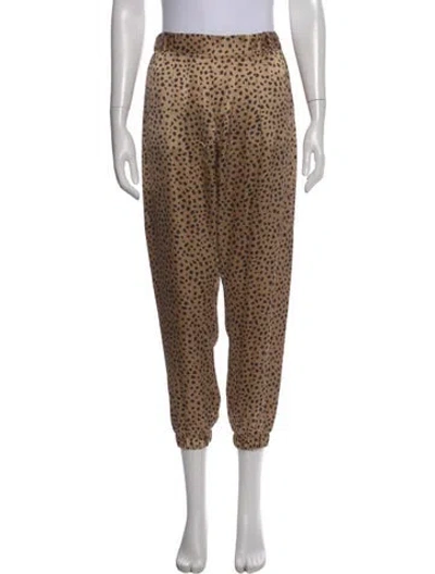 Pre-owned Atm Anthony Thomas Melillo Silk Wide Leg Pants In Neutral