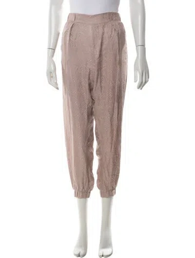 Pre-owned Atm Anthony Thomas Melillo Silk Wide Leg Pants In Pink
