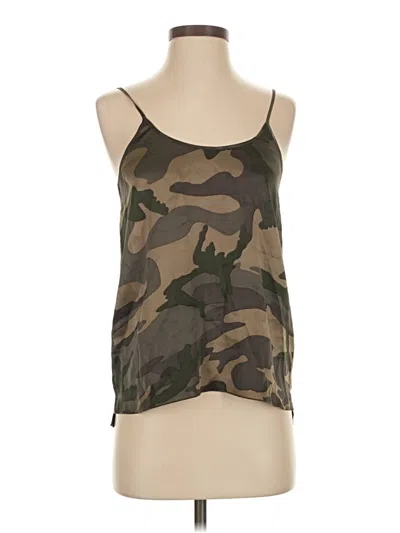 Pre-owned Atm Anthony Thomas Melillo Sleeveless Silk Top Brown Strapless Neckline Tops