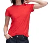Atm Anthony Thomas Melillo Slub Crew Neck Tee In Cardinal Red In Red