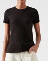 Atm Anthony Thomas Melillo Slub Jersey Crew Neck Tee In Black In Black