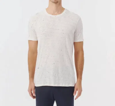 Atm Anthony Thomas Melillo Slub Jersey Crew Neck Tee In Chalk Multi In White