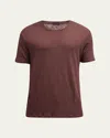 Atm Anthony Thomas Melillo Men's Slub Cotton Crewneck Tee In Chocolate