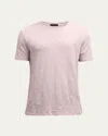 Atm Anthony Thomas Melillo Slub Jersey Crewneck T-shirt In Pink Lilac