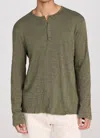 Atm Anthony Thomas Melillo Slub Jersey Destroyed Wash Henley Army In Green