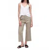 Atm Anthony Thomas Melillo Garment Wash Cotton Twill Boyfriend Pants In Beach Pebble In White