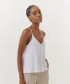 Atm Anthony Thomas Melillo Exposed Seam Slub Cotton Camisole In White