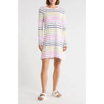 Atm Anthony Thomas Melillo Slub Jersey Long Sleeve Dress In White