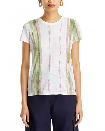 Atm Anthony Thomas Melillo Slub Jersey Schoolboy Crew Neck Tee In Painstroke In White