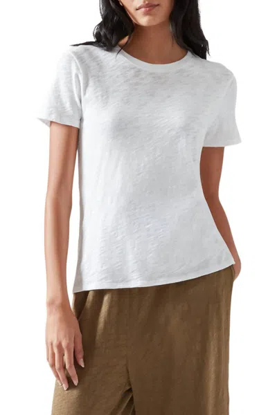Atm Anthony Thomas Melillo Slub Jersey Schoolboy Crew Neck Tee In White