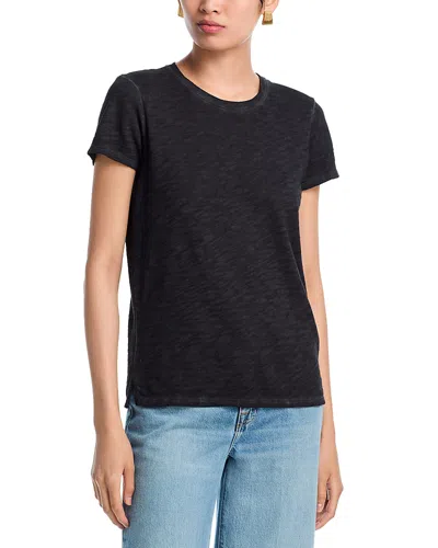 Atm Anthony Thomas Melillo Slub Jersey Schoolboy Tee In Black