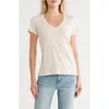 Atm Anthony Thomas Melillo Slub Jersey Schoolboy V-neck T-shirt In Neutral