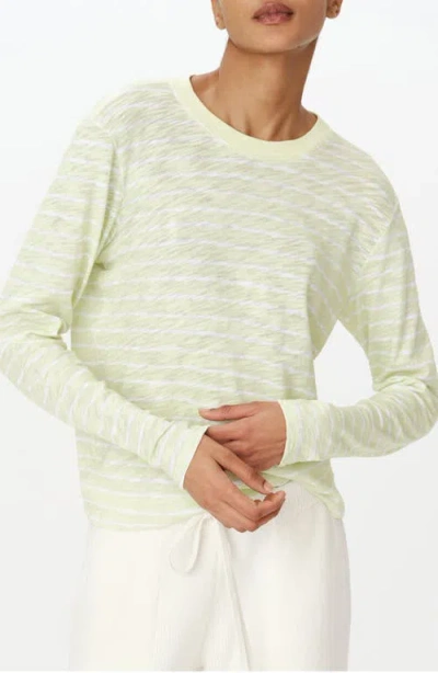 Atm Anthony Thomas Melillo Slub Jersey Top In Mint Tint/white
