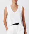 Atm Anthony Thomas Melillo Slub Jersey V-neck Tank In White