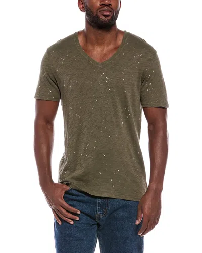 Atm Anthony Thomas Melillo Slub Jersey V-neck Shirt In Green