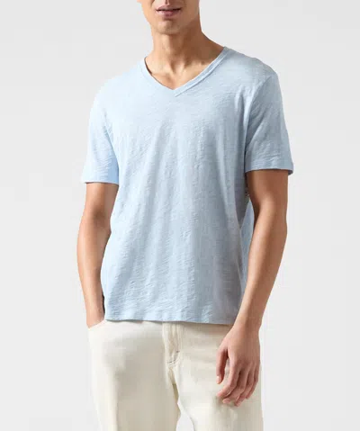 Atm Anthony Thomas Melillo Slub Jersey V-neck T-shirt In Blue