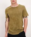 Atm Anthony Thomas Melillo Slub Jersey With Chroma Wash Short Sleeve Crew Neck Tee In Juniper