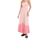 Atm Anthony Thomas Melillo Slub Jersey With Tonal Dip Smocked Dress In Cherry Blossom Combo In Multi