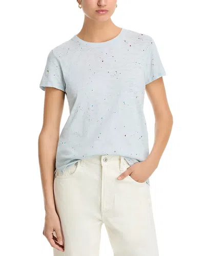 Atm Anthony Thomas Melillo Slub Knit Tee In Powder Blue Multi