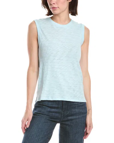 Atm Anthony Thomas Melillo Slub Sleeveless Schoolboy T-shirt In Blue