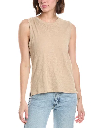 Atm Anthony Thomas Melillo Slub Sleeveless Schoolboy T-shirt In Neutral