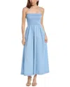 Atm Anthony Thomas Melillo Stripe Cotton Twill Midi Sundress In Blue