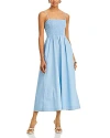 Atm Anthony Thomas Melillo Smocked Midi Dress In Summer Sky