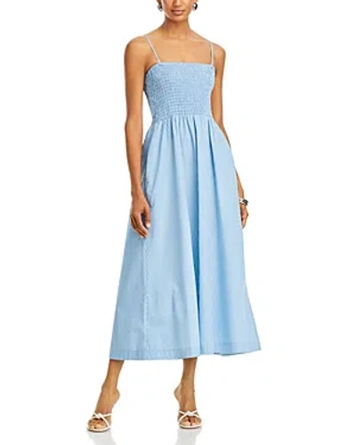 Atm Anthony Thomas Melillo Smocked Midi Dress In Summer Sky