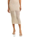 Atm Anthony Thomas Melillo Women's Space-dyed Cotton-blend Midi-skirt In Morning Mist