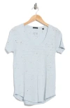 Atm Anthony Thomas Melillo Splatter Cotton Slub Jersey T-shirt In Blue