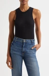 Atm Anthony Thomas Melillo Crewneck Sleeveless Top In Black