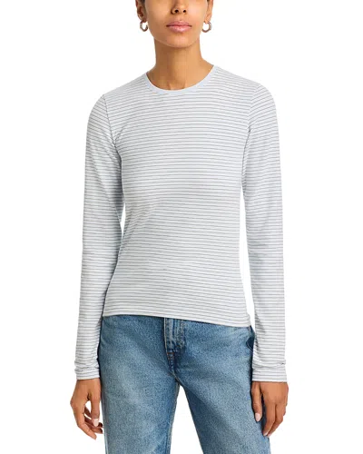 Atm Anthony Thomas Melillo Stripe Baby Tee In Blue