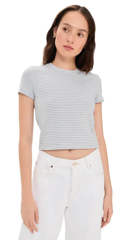 Atm Anthony Thomas Melillo Striped Baby Tee Cool Water Multi