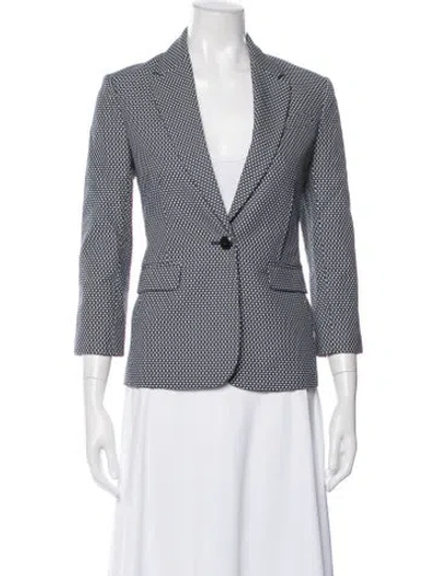 Pre-owned Atm Anthony Thomas Melillo Striped Blazer In Blue