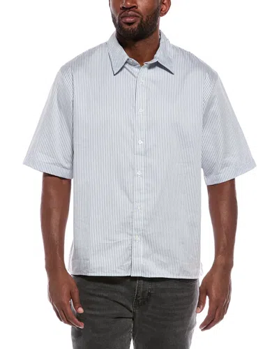 Atm Anthony Thomas Melillo Striped Poplin Shirt In Blue