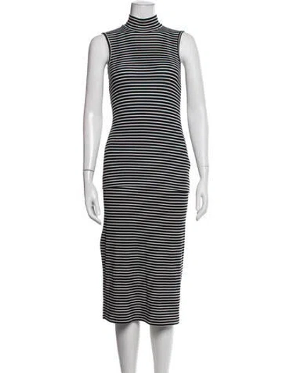 Pre-owned Atm Anthony Thomas Melillo Striped Skirt Set In Black