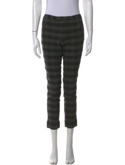 Pre-owned Atm Anthony Thomas Melillo Striped Straight Leg Pants In Black