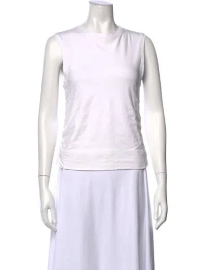 Pre-owned Atm Anthony Thomas Melillo Supima Cotton Crew Neck Top In White
