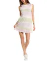 Atm Anthony Thomas Melillo Watercolor Stripe Slub Jersey Sleeveless Mini Muscle Dress