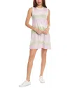Atm Anthony Thomas Melillo Watercolor Stripe Slub Jersey Sleeveless Mini Muscle Dress In Pink
