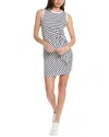 Atm Anthony Thomas Melillo Classic Jersey Stripe Twisted Sleeveless Mini Dress In White