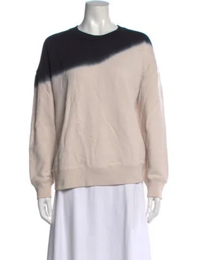 Pre-owned Atm Anthony Thomas Melillo Tie-dye Print Crew Neck Sweatshirt In Neutral