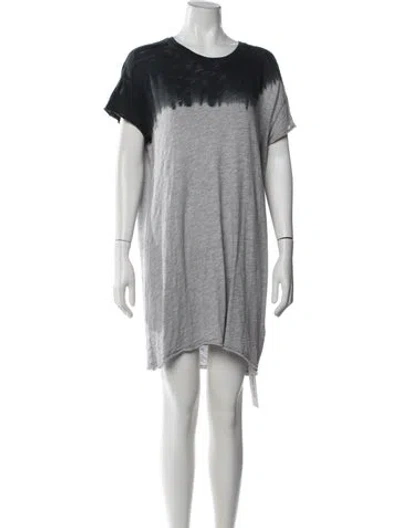 Pre-owned Atm Anthony Thomas Melillo Tie-dye Print Mini Dress In Blue