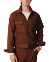 Atm Anthony Thomas Melillo Cotton Twill Cargo Pocket Jacket In Pecan Brown