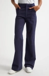 Atm Anthony Thomas Melillo Twill Flare Leg Pants In Midnight